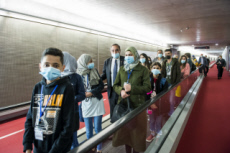 Arrivée en France de réfugiés, via les “couloirs humanitaires".