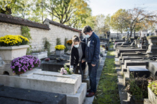 Fête de la Toussaint, cimetière.