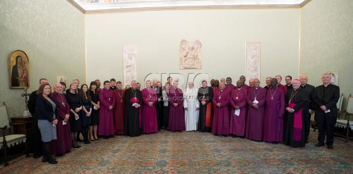 Le pape François, Justin WELBY et des responsables anglicans du monde entier