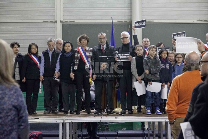 Hommage aux victimes de Charlie Hebdo à Bussy-Saint-Georges