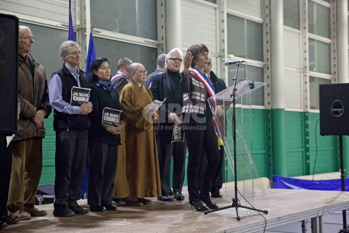 Hommage aux victimes de Charlie Hebdo à Bussy-Saint-Georges