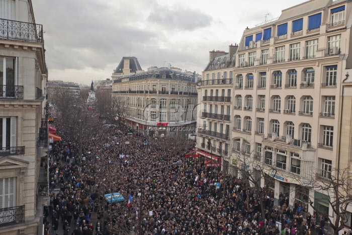 Rassemblement républicain suite aux attentats terroristes