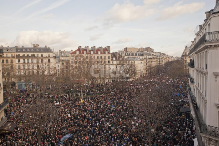 Rassemblement républicain suite aux attentats terroristes