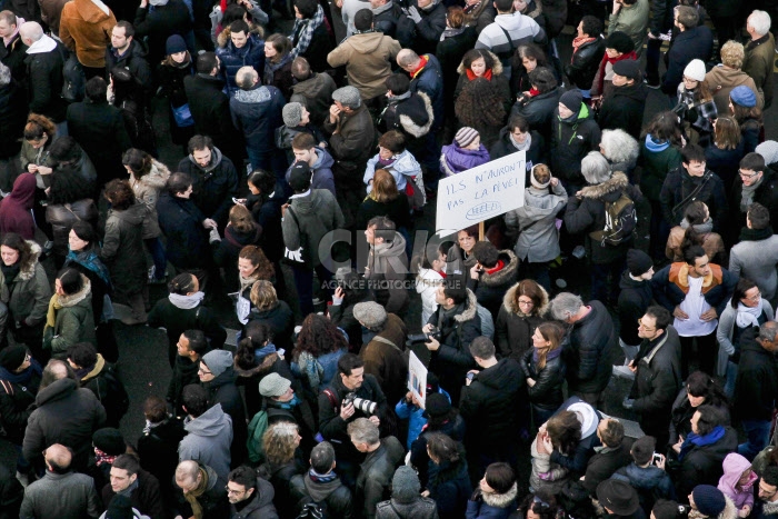 Rassemblement républicain suite aux attentats terroristes