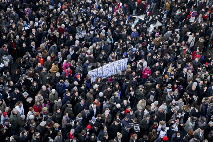 Rassemblement républicain suite aux attentats terroristes