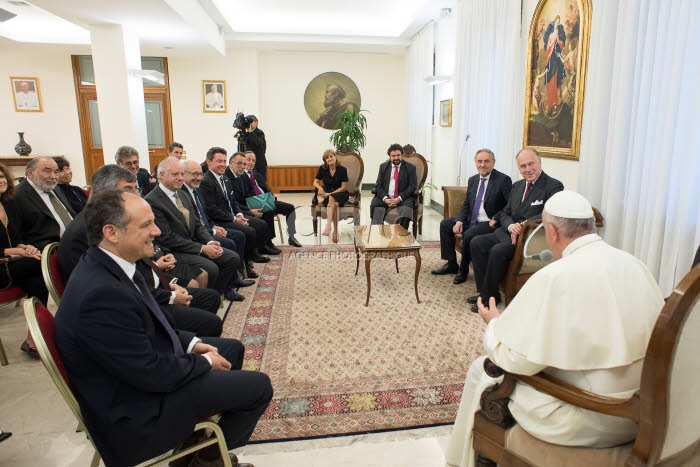 Le pape François rencontre une délégation du Congrès juif mondial au Vatican