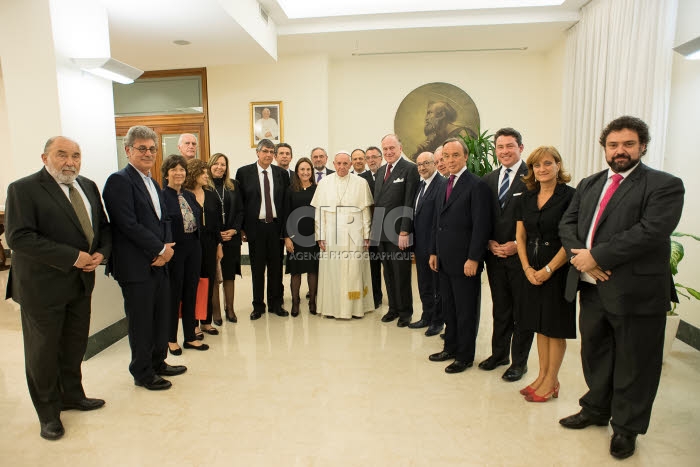 Le pape François rencontre une délégation du Congrès juif mondial au Vatican