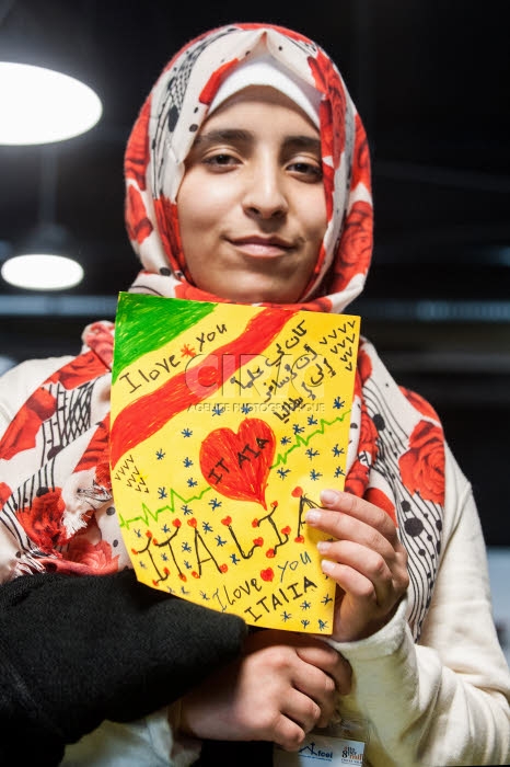 Arrivée de réfugiés syriens à Rome par le couloir humanitaire.