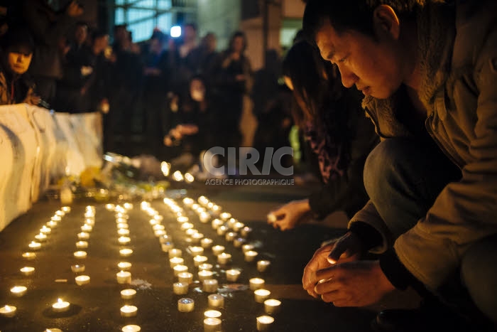 Manifestation de soutien après la mort de Shaoyo Liu