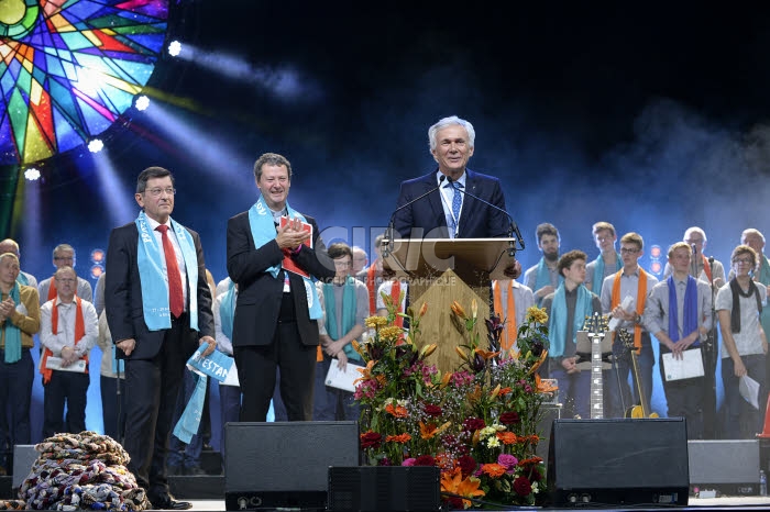 Protestants en fête à Strasbourg, France.