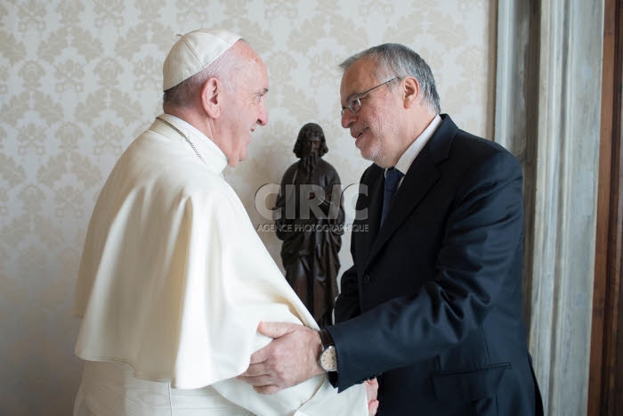 Le pape François et Andrea RICCARDI.
