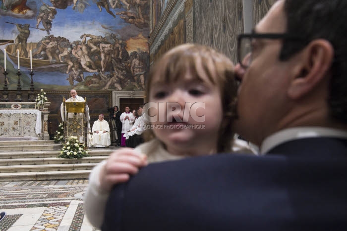 Le Pape dans la chapelle Sixtine au Vatican.