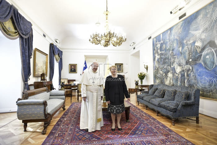 Voyage apostolique du pape François au Chili.