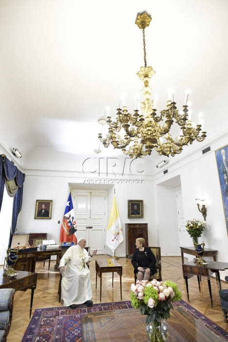 Voyage apostolique du pape François au Chili.