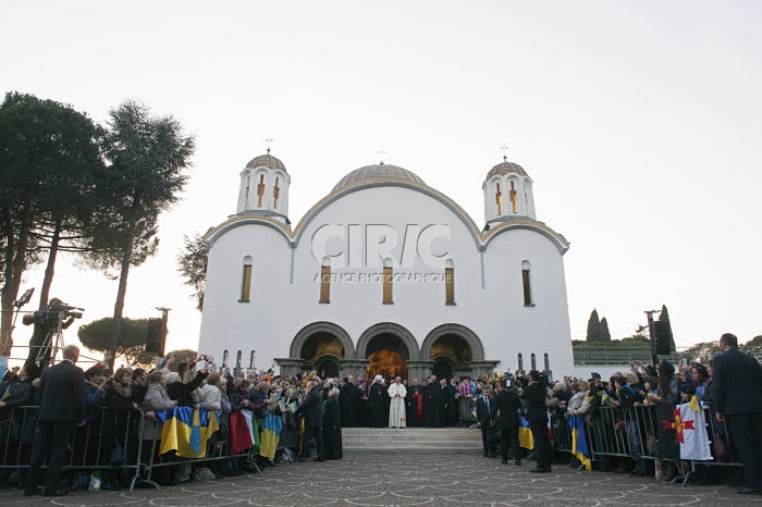 Le pape François et communauté gréco-catholique ukrainienne de Rome.