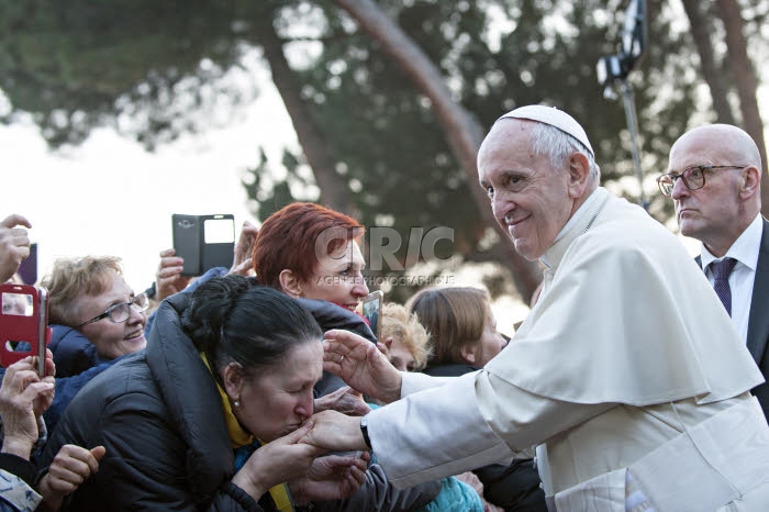 Le pape François et communauté gréco-catholique ukrainienne de Rome.