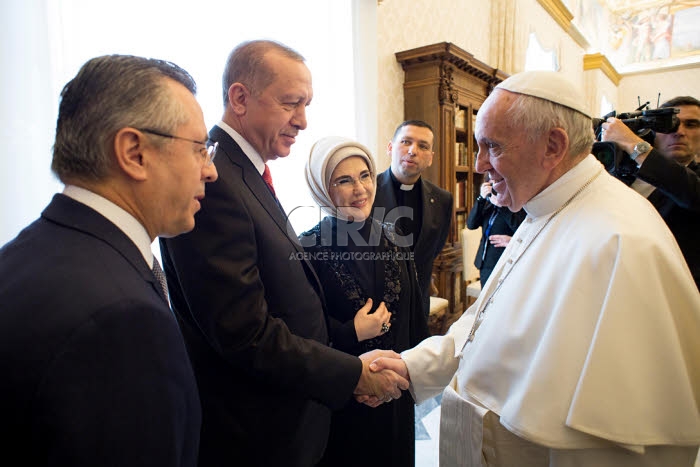 Le président turc Recep Tayyip ERDOGAN reçu au Vatican.