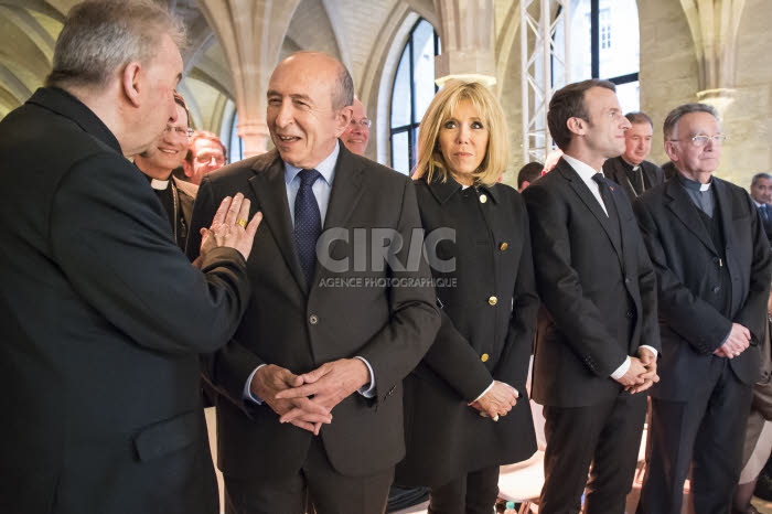Gérard COLLOMB et Mgr Luigi VENTURA, nonce apostoloique en France.