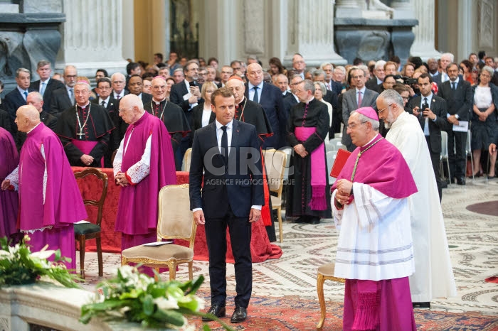 Le président Emmanuel MACRON à la Basilique Saint Jean de Latran à Rome