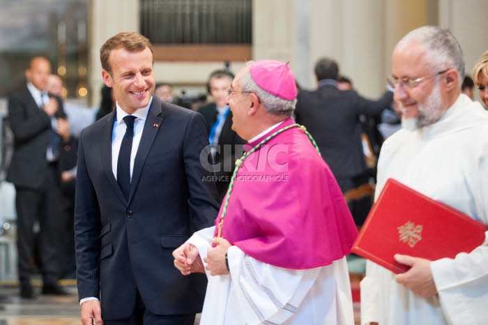 Le président Emmanuel MACRON à la Basilique Saint Jean de Latran à Rome