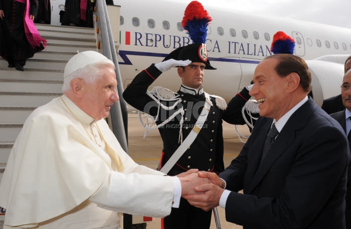 Visite pastorale du pape Benoît XVI à Cagliari en Sardaigne, Italie.