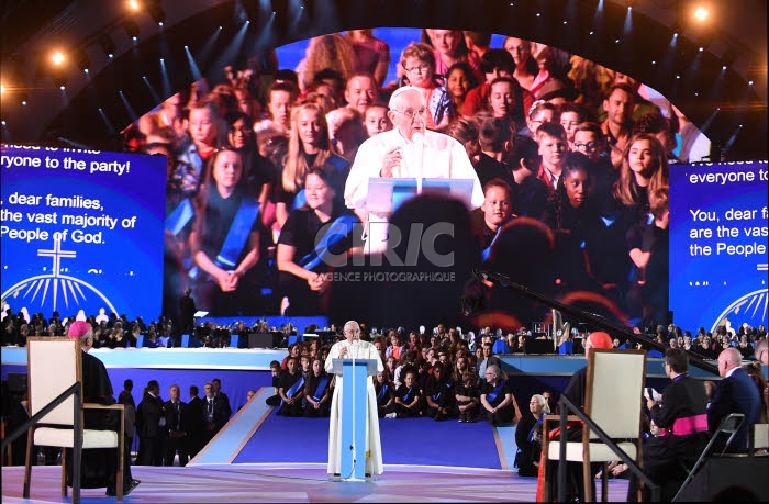 Voyage apostolique du pape François en Irlande. Fête des familles.