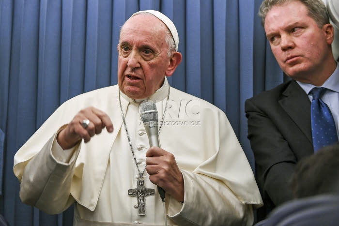 Retour du voyage apostolique du pape François en Irlande