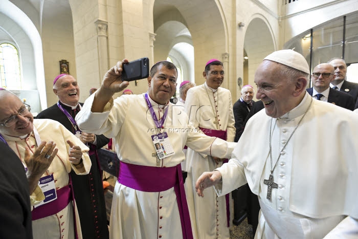 JMJ 2019 au Panama. Le pape François rencontre les évêques d'Amérique centrale