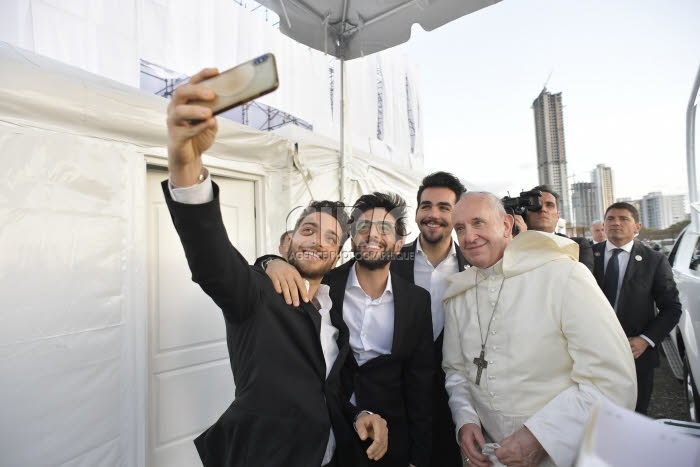 JMJ 2019 au Panama. le pape François.