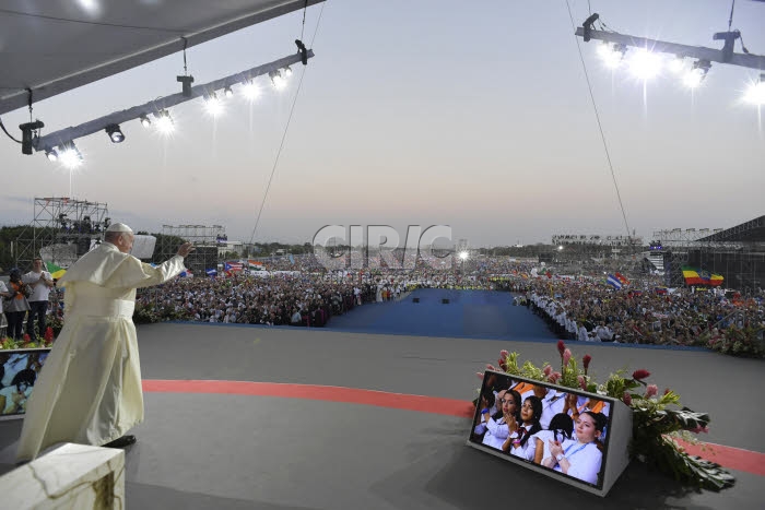 JMJ 2019 au Panama. Veillée avec le pape François.