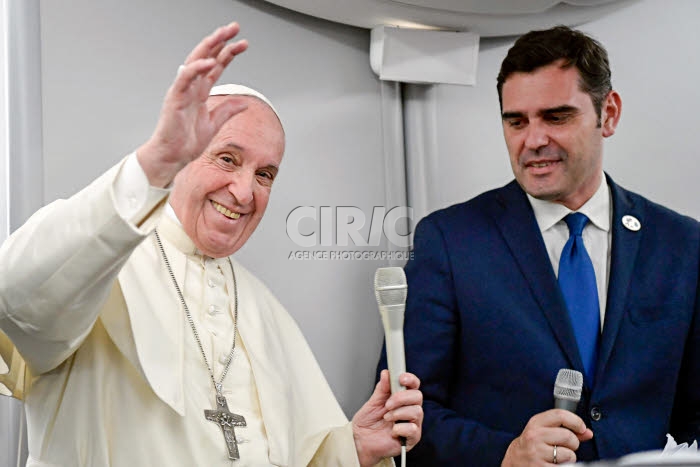JMJ 2019 au Panama. Retour vers l'Italie, conférence de presse dans l'avion.