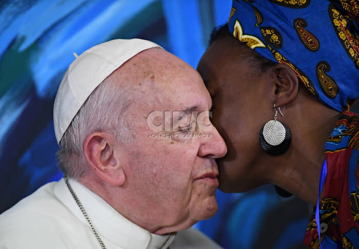 March 21, 2019 : Pope Francis takes part in a global live video