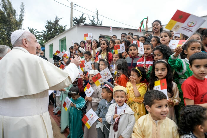 Visite du pape François au Maroc.
