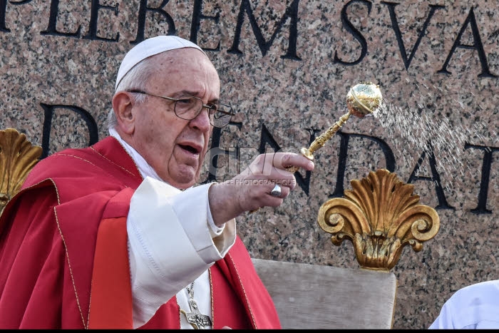 Célébration de la messe des Rameaux au Vatican.