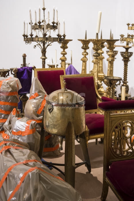 Objets sauvés lors de l’incendie de la cathédrale Notre-Dame de Paris.