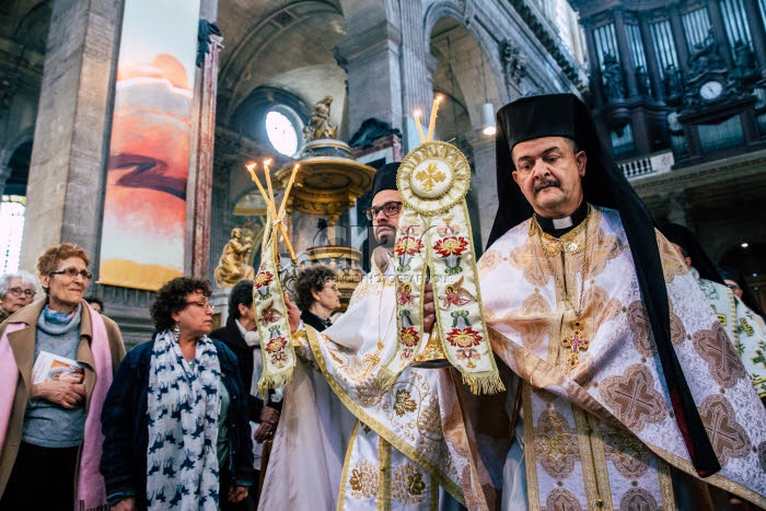 Messe annuelle de l’Oeuvre d’Orient en l'église Saint-Sulpice à Paris.
