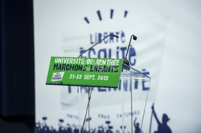 Université de rentrée de "Marchons enfants" organisée par La Manif Pour Tous.