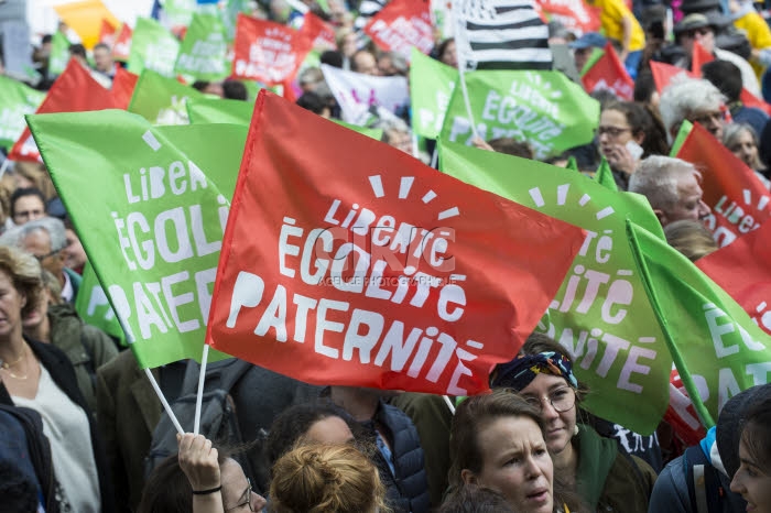 Manifestation contre la réforme de la PMA.