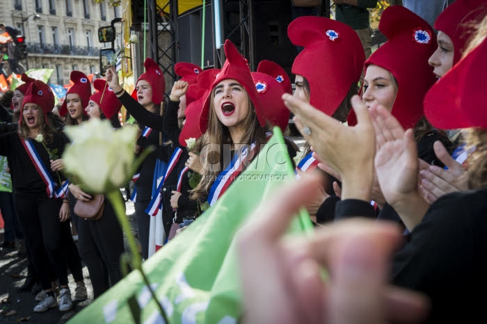 Manifestation contre la réforme de la PMA.