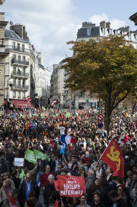 Manifestation contre la réforme de la PMA.