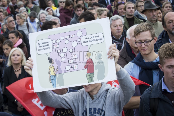 Manifestation contre la réforme de la PMA.