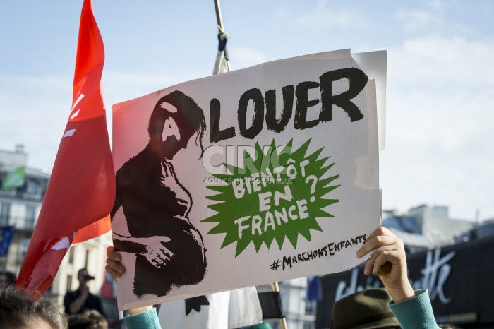 Manifestation contre la réforme de la PMA.