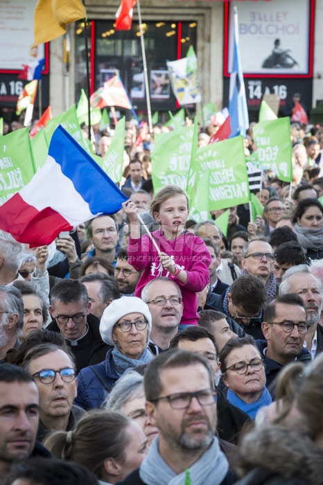 Manifestation contre la réforme de la PMA.