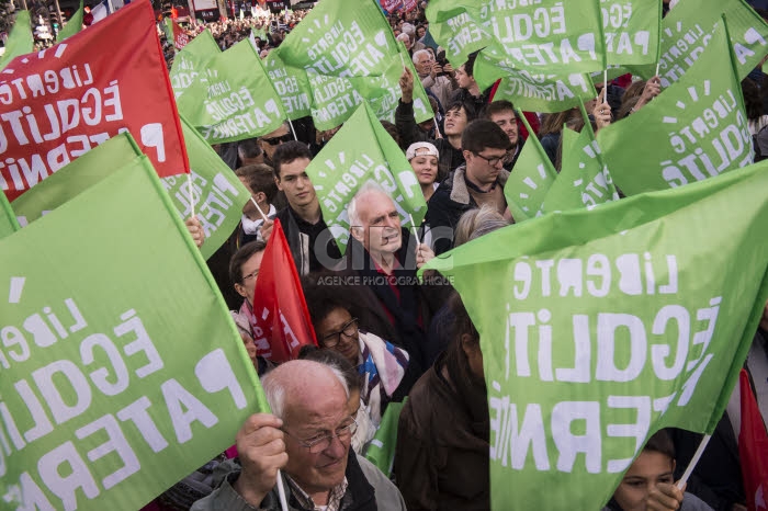 Manifestation contre la réforme de la PMA.