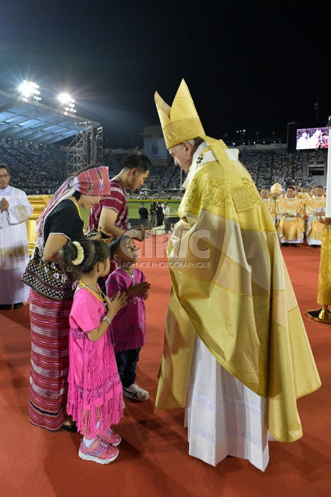 Voyage apostolique du pape François en Asie. Bangkok, Thaïlande.
