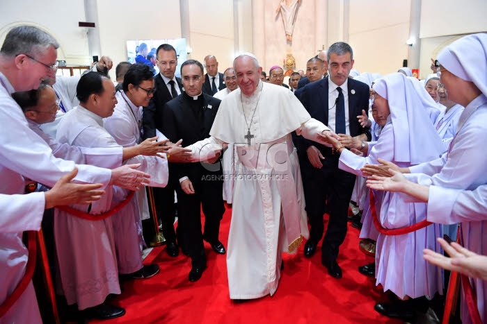 Voyage apostolique du pape François en Asie. Bangkok, Thaïlande.