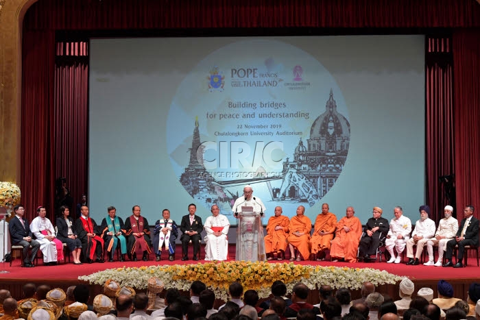 Voyage apostolique du pape François en Asie. Bangkok, Thaïlande.