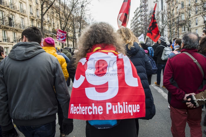 Manifestation contre le projet de réforme des retraites.