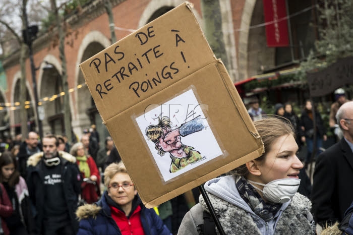 Manifestation contre le projet de réforme des retraites.