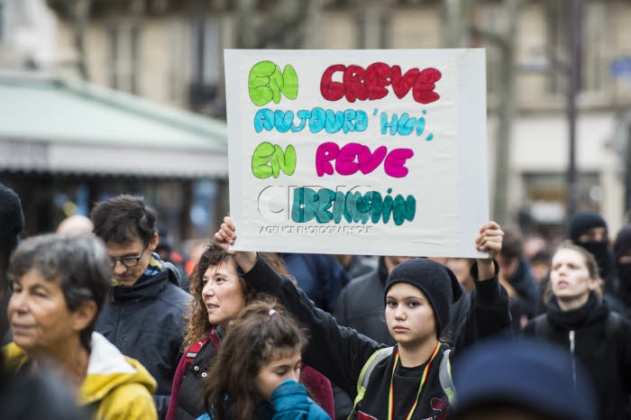 Manifestation contre le projet de réforme des retraites.